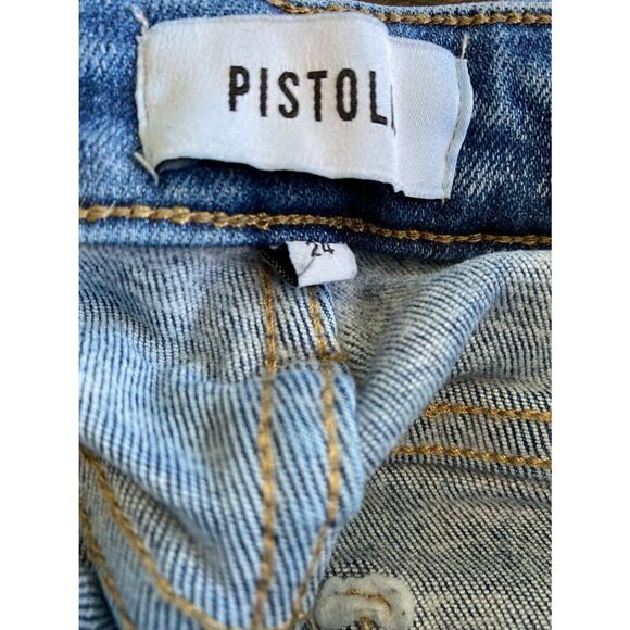 Pistola women’s high rise distressed denim frayed hem jeans/ size 2 - Picture 6 of 8